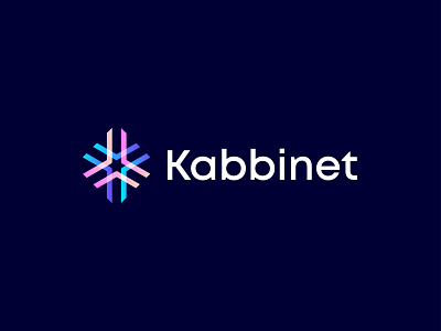 Kabbinet abstract app icon brand identity branding colorful logo creative gradient kabbinet logo design logo designer modern logo technology logo website logo