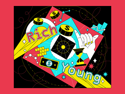 Rich and Young artwork book cover contrast graphic illustration