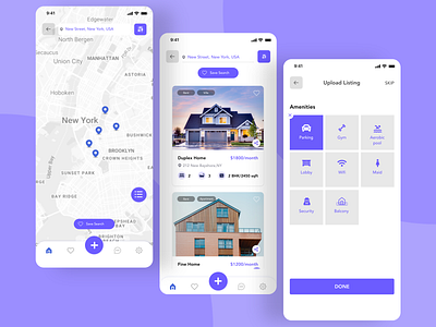 Real Estate Property Finder Mobile App app app design branding broker design graphic design home home rent house mobile app design property app property finder app real estate agency real estate app real estate branding realtor agent ui uiux ux