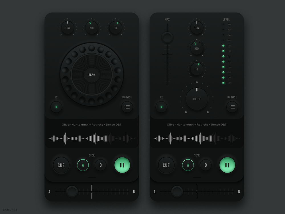 DJ Controller Mobile App by BAHUR78 on Dribbble