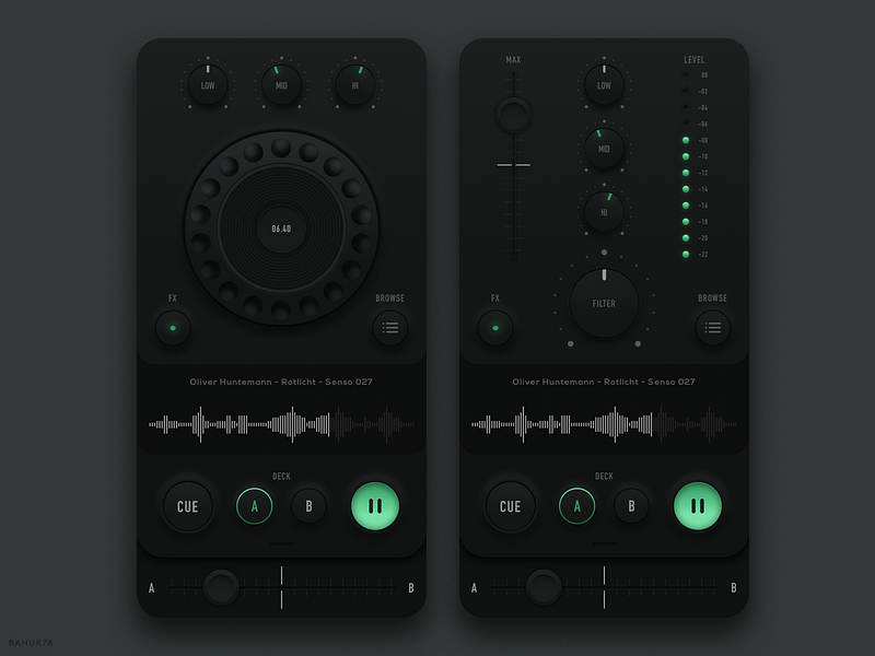 DJ Controller Mobile App by BAHUR78 on Dribbble