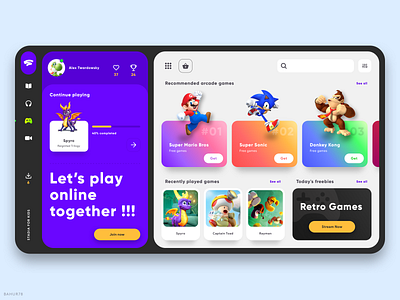 Stadia For Kids - Web App 2020 design 2020 trends app bahur78 character dashboard flat gaming gaming app gaming website sketch stream streaming app ui ui deisgn uiux web web app web design website