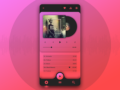 Vinyl Player App - Concept app app concept app design bahur78 music player record player software design ui user interface