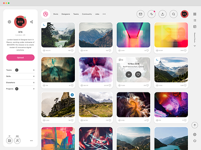 Dribbble Profile Page - Redesign Concept