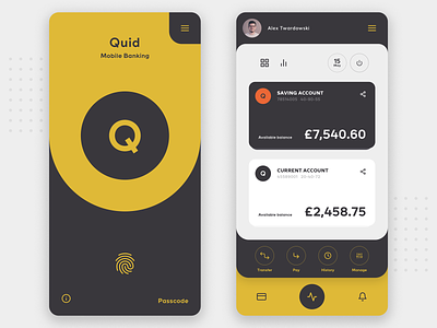 Mobile Banking App - Concept app concept app design bahur78 banking banking app fintech interface design mobile app mobile banking ui ui design user center design user interface