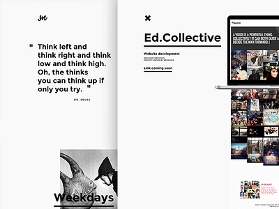 My Portfolio design minimal one page portfolio site webpage website white