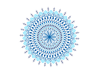 Arabic Mandala Pattern Illustration Of Decorative Floral Islamic arabic pattern blue bohemian pattern celebration circle classic colorful graphic pattern handmade henna islam luxury modern morocco motive paganism religion round spanish pattern turkish