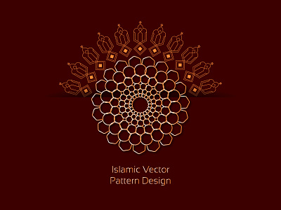 Modern Biomorphic Islamic mandala Vector Illustration Design