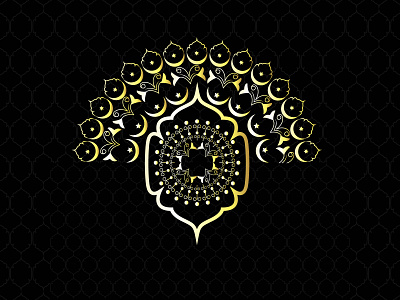 Decorative Luxury Islamic Raya Patterns Design Illustration