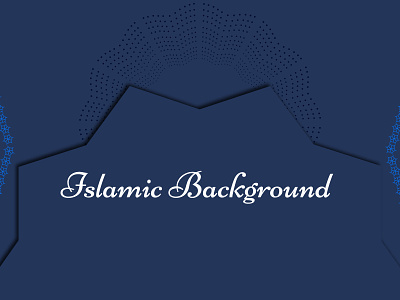 Islamic Blue background of geomatrical decorative banner