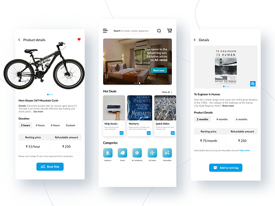 Online renting app design