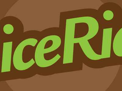 Nice Rice identity design brown green logo typography