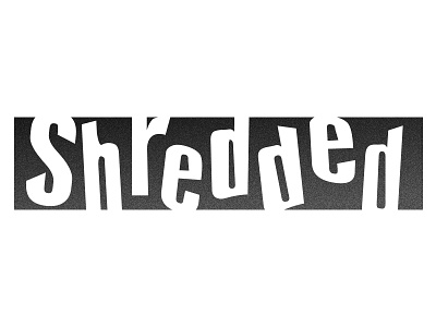 Shredded Logo graphic design identity logo nagative space sketch