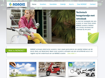Homepage - Electric scooter company webdesign mockup wip