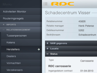 CRM Web App design interface mockup wip