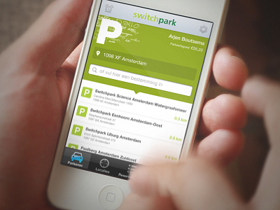 Parking App app design gui ios iphone