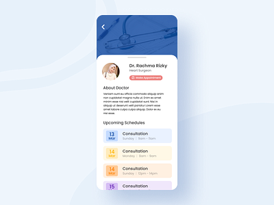 Doctor Appoinment - Mobile Apps blue branding design doctor doctor appointment hospital illustration illustrator mobile mobile app design schedules typography ui ux