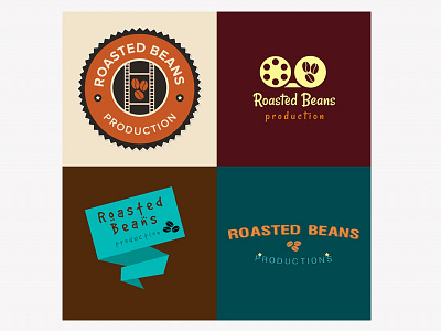 Roasted Beans Production identity logo quick mockups