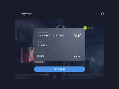 DailyUI #002: Credit Card checkout