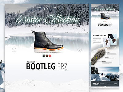 Winter Collection boots campaign campaign site clothing fashion footwear marketing shoes shop web winter