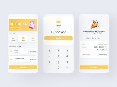 Money Tracker App app app design button design clean design europe indonesia designer neat neat and clean product design products ui ui ux ui design uidesign ux ux design webdesign website yellow