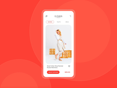 Eleganza Concept - E-commerce 2d adobe xd animation app clean concept design figma illustration ios iphone mobile orange simple sketch ui ux vector web website