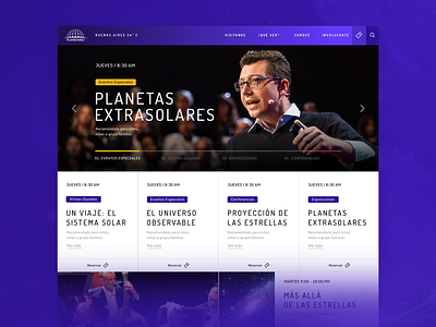 Galileo Galilei Buenos Aires Planetarium component desktop hero ixd ui ux website