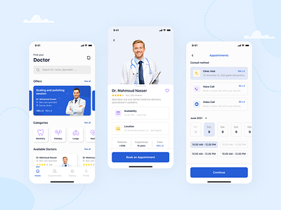 Doctors Visita Mobile App booking design doctors filter medical mobile app online booking patients search ui ux ui visita