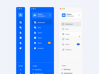 Sidebar Navigation Exploration by Diana Palavandishvili for Fintory on ...