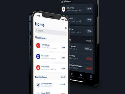 Finance App with Dark 🌙 and Light ☀️ Mode