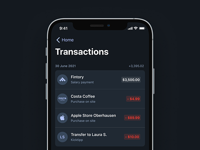 💵 Transactions Overview + Detailview