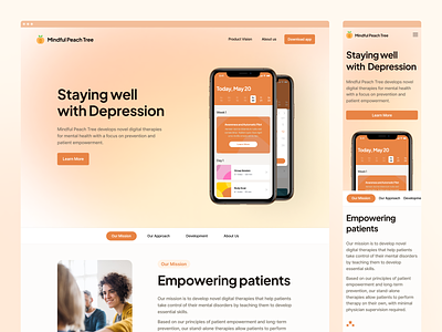 🍀 Mental Health Website app branding clean ui design desktop fintory interface ios landing page landingpage product page ui ux website