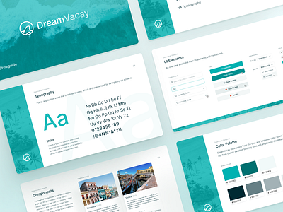 Vacation finder style guide 💎 brand presentation branding clean ui colors components design desktop fintory font interface style guide styleguide type typeface ui ux