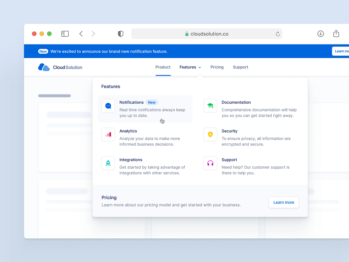 Flyout-Menu by Diana Palavandishvili for Fintory on Dribbble
