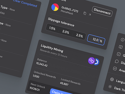 Trading Platform Components 📈 actions buttons clean ui components crypto dark mode design desktop finance fintory interface light mode navigation ui ux