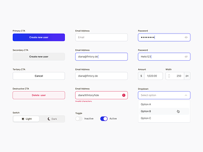 ✨ Ui Elements – Input fields – Dropdowns – Buttons