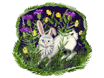 August Hare and thistles 🐰😉 animal illustration character character design children book illustration childrens illustration digital art digital painting fairytale flat illustration flower illustration flowers hare illustration kids illustration nature illustration summer vector art vector illustration vectorart vectordrawing