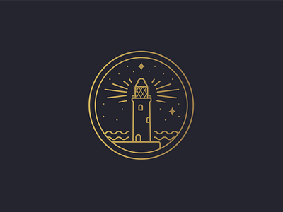 St Mary's Lighthouse branding celestial design icon illustration lighthouse monoline vector