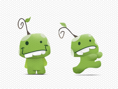 Lil Guy character design green illustrator