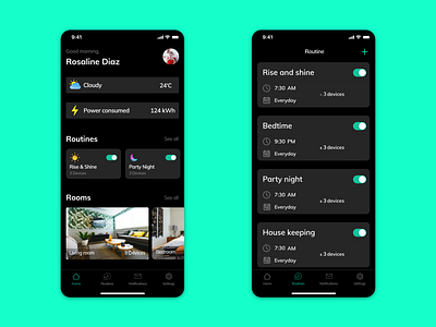 Dark Mode in Smart Home App for iOS