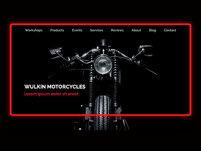 Wulkin Motorcycles Home Page adobe xd automotive black interaction interface landing page landing page design motorcycle red ui design visual design webdesign website design