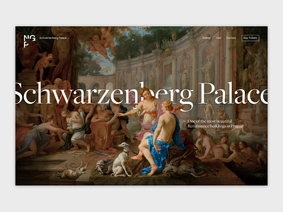 National Gallery Prague landing museum ui ux webdesign website