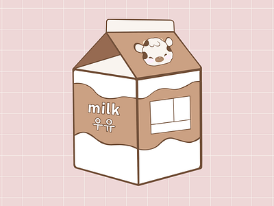 Milk box cute cute graphic design il illustration vector