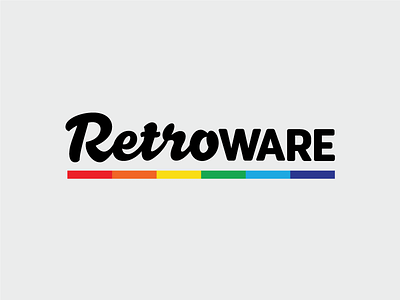 Retroware Brand multicoloured old rainbow retroware video games