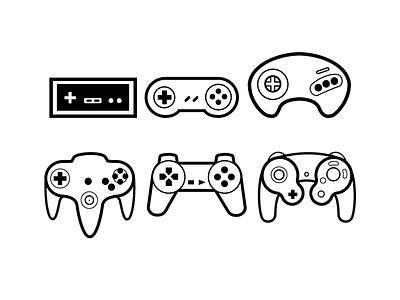 Video Game Controllers Icons controllers game gamecube games megadrive n64 nes playstation sega snes video