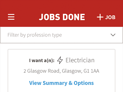 Jobs Done App app design application design iphone app jobs app