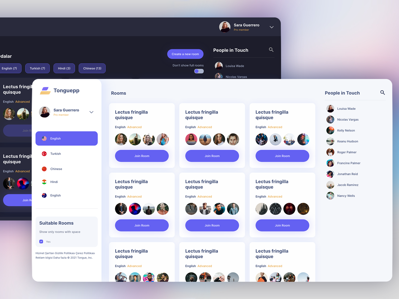 Speaking Club Room Page by Öztürk Erdağ on Dribbble