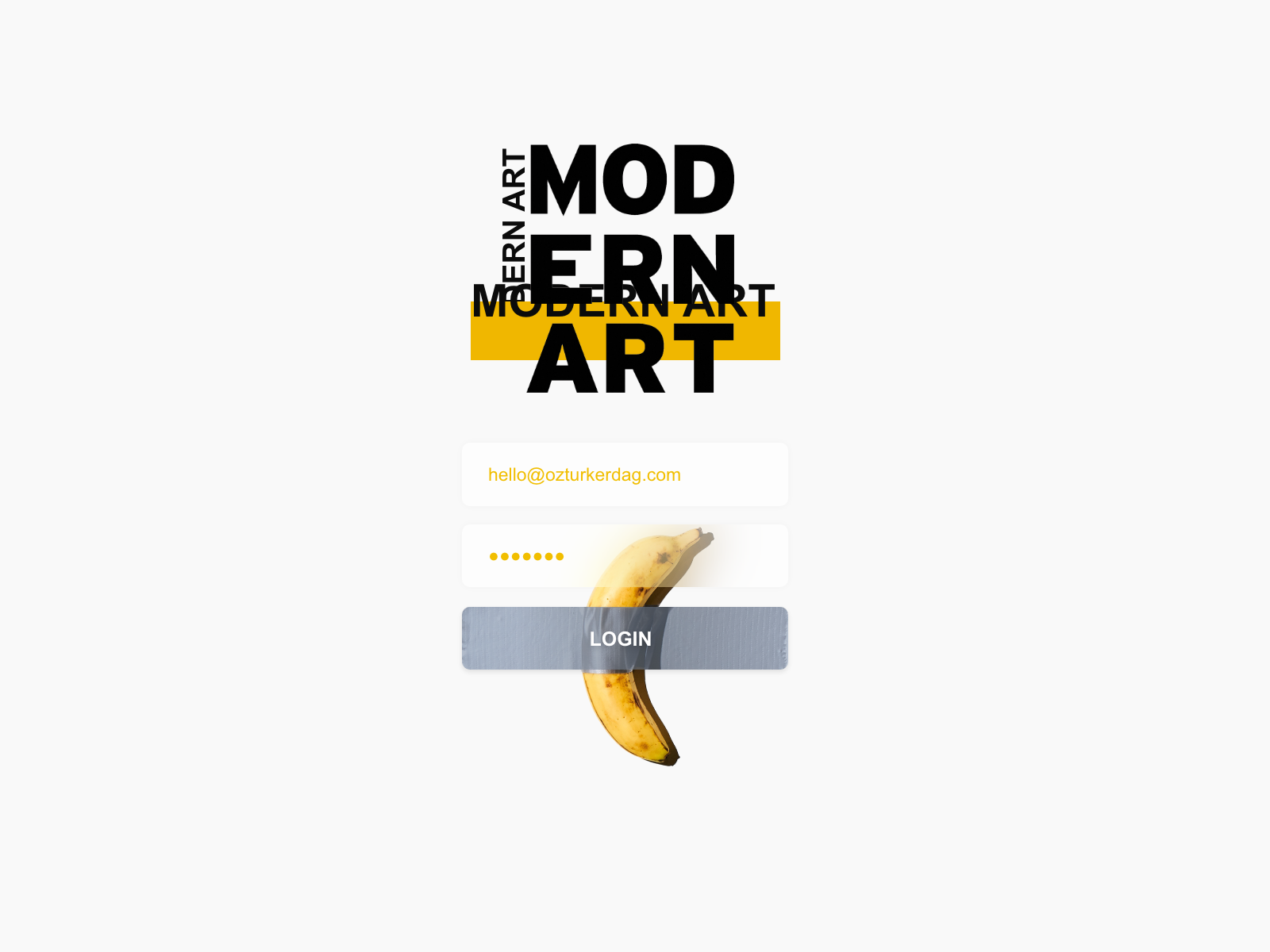 Modern Art Login Maurizio Cattelan S Banana 6 By Ozturk Erdag On Dribbble