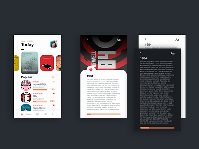 Book Reading / Shop App UI