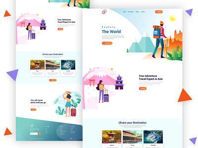 Travel and Tourism Landing Page Design